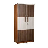 True living 2 Door Walk-in Brown wardrobe Laminated Finish & PU Finish (3 Ft*2 Ft*8 Ft)